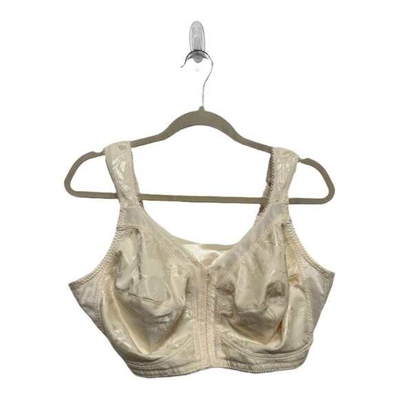 Playtex Other - PLAYTEX 18 Hour Wirefree Bra #4695 Front Close Lt Beige Size 46DD Back Support